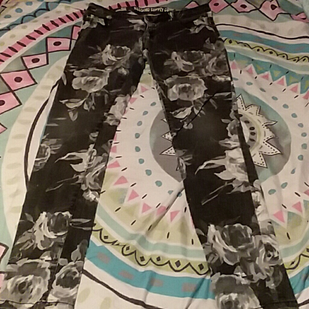Black and white covered flowers